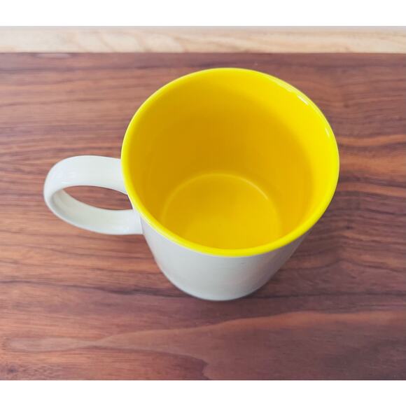 Rise & Shine Cat Lady Cup Mug 12 oz Coffee Tea Cocoa Yellow Blue - Picture 5 of 7